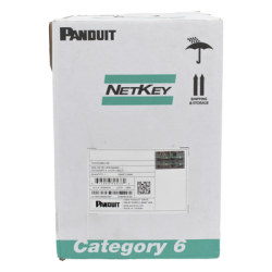 Bobina de Cable UTP 305 m. de Cobre, NetKey, Reelex, Azul, Categoría 6 (24 AWG), 1000Mbps, PVC (CM), de 4 pares