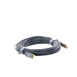 Cable HDMI de 15 Metros por Fibra Óptica 4K@60Hz | Fibra de 4 núcleos + Cobre estañado de 7 núcleos | Compatible con HDMI 2.0 | Alta velocidad 18 Gbps | 3D | HDR | Carcasa de  Zinc | Premium | 2 Años de Garantía.