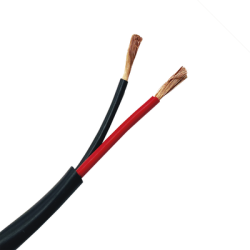 Bobina de 152 Metros (500 Pies) / 18AWG 2 Conductores / Cable Profesional de ALTA FIDELIDAD 100% Cobre / Exterior / Direct Burial / Color Negro / Para Aplicaciones de Audio, Control de Acceso y Automatización