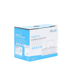 Kit TurboHD 720p / DVR 4 canales / 4 Cámaras Bala de Metal / 4 Cables 18 Mts / H.265+ / 1 Fuente de Poder Profesional / Accesorios de Instalación