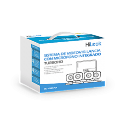(MICRÓFONO Integrado) Kit TurboHD 1080p Lite / DVR 4 canales / Audio por Coaxitron / 4 Cámaras Bala de Policarbonato con Micrófono Integrado