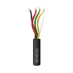 Carrete de Cable 305 Metros / 4 x 18 AWG / Cable DIRECT BURIAL / Para uso en Intemperie / Uso en Aplicaciones en Sistemas de Detección de Incendio, Sistemas de Evacuación, Control de Acceso 