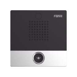 Mini Intercomunicador para hotelería y hospitales, con diseño elegante, PoE, 1 botón, 1 relevador integrado de salida y entrada.