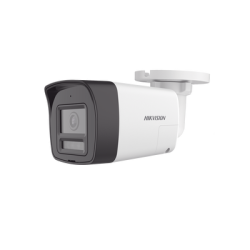 [Audio Bidireccional + Sirena & Estrobo + Dual Light + ColorVu] Bala TURBOHD 4K (8 Megapixel) / Lente 2.8 mm / 30 mts IR EXIR + 20 mts Luz Blanca / Micrófono y Bocina Integrado / Exterior IP67 / Metal / dWDR