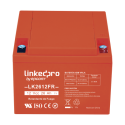 Batería 12 V / 26 Ah / UL / Tecnología AGM-VRLA / Vida útil promedio de 5 años / Retardante a la Flama / Para uso en equipo electrónico, Alarmas de Intrusión / Incendio/ Control de acceso / Video Vigilancia / Term