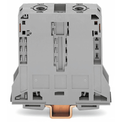 Borna de Paso para 2 Conductores / 95 mm² / POWER CAGE CLAMP / Montaje en Carril DIN 35 x 15 / Tensión Asignada 1000 V / Corriente Asignada 232 A / Material Poliamida (PA66) / Gris