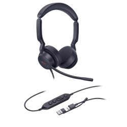 Diadema Alámbrica UH44 Dual UC de Yealink con Conectividad USB-C/A y Amplia Compatibilidad 