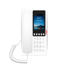 Teléfono IP Wi-Fi Hotelero con PoE, Puerto USB de Carga y Pantalla LCD de 3.5