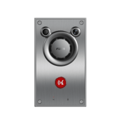 Video/ Intercomunicador IP, Altavoz 10W, 2 relevadores con botón para llamada, anti-vandálico, IP66 e IK10, PoE