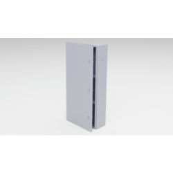 Gabinete para instalación de 3 Baterías , Fabricado en Lámina Galvanizada, Accesorios para poste (No incluidos)