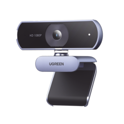 Cámara Web HD con Micrófono Integrado | Resolución 1080P@30FPS | Micrófonos Duales Integrados | Cancelación de Ruido | Corrección de Luz Automática | Vista Amplia de 85° | Rotación Flexible de 36