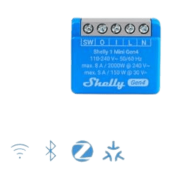 Mini Interruptor inteligente con Wi-Fi 2.4 / contacto seco /1 canal 8A, 110 - 240V / compatible con asistentes de voz