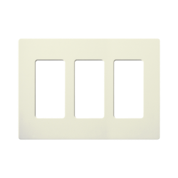 Tapa Color Blanco Biscuit para interruptor o dimmer Lutron, 3 gang, limpio y moderno
