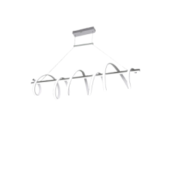 Lámpara de Techo LED / 80W / Flujo Luminoso 6400 Im / Ø1050 mm / Luz Blanca 6500K - Neutra 4000K - Cálida 2700K / Vida Útil 50,000 h / IP20 / Montaje Sobreponer / Blanco / Aluminio y PC