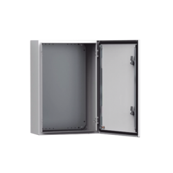 Gabinete de Uso Exterior NEMA 4/12/13; IP66; IK10, 600 x 600 x 400 mm (23.62 x 23.62 x 15.75 Pulgadas), de Acero, Color Gris Claro