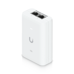 Adaptador PoE+ 2.5G / hasta 30 W / 48V 0.65A / (2) Puertos RJ45 MultiGigabit 2.5G / Salida PoE+ / LED Indicador / Ideal para APs UniFi WiFi 7 / / Protección contra Sobretensiones
