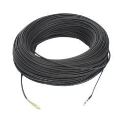 Rollo de Fibra Óptica Drop Redonda G657A2 Monomodo Simplex de 150 Metros con Conectores SC/APC-SC/APC para Instalaciones Aéreas, Subterráneas o a la Intemperie
