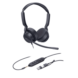 Diadema Alámbrica UH42 SE Dual de Yealink Certificada para Microsoft Teams con USB-C/A