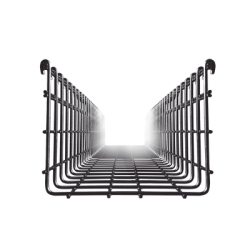 Charola Tipo Malla 150/200 mm, Acabado Electro Zinc, Hasta 477 Cables Cat6, Tramo de 3 Metros