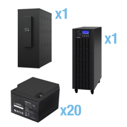 UPS Trifásico de 30 kVA/27 kW, Topología Online Doble Conversión, Voltaje de 208/220 Vca de L-L, Respaldo de 5 Minutos al 100% de Carga, Incluye Módulo y Banco de Baterías