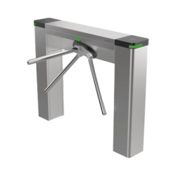 Torniquete Estético Trípode Bidireccional de Acero Inoxidable / 3 Millones de Ciclos MCBF / Interior y Exterior Protegido / LEDs indicadores de Entrada y Salida /Tipo Puente