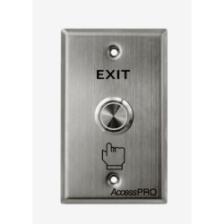 Botón de Cabeza Plana / Exterior IP66 / Estético / Placa de Acero Inoxidable