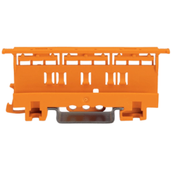 Adaptador de Fijación WAGO Serie 221, 6 mm², Montaje Carril DIN 35/Atornillado, Color Naranja, Poliamida PA 66 V0, 19.3 mm Ancho
