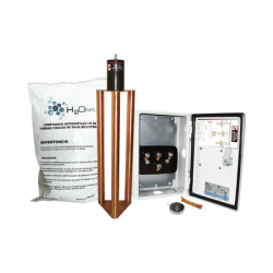 Electrodo de puesta a tierra de 400 A con  Filtro y Compuesto H2Ohm.