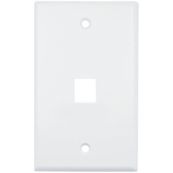 Placa de Pared (Face Plate) / 1 Puerto / Color Blanco / Caja con 20 Piezas / ABS