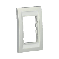Marco de Placa Frontal Ejecutiva, Para dos Insertos de 1/2 o tres Insertos de 1/3, Color Blanco Mate