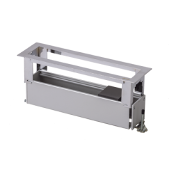 Caja Para Instalación en Escritorio para Voz, Datos o Contactos Eléctricos / Capacidad para 4 Módulos / Salida de Cables Posterior / Los Módulos se Adquieren Aparte / (KFC134/14CY)