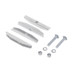 Accesorio de Empalme (Unión), Para Conexión de Escalerilla Recta, Curvas Interiores y Exteriores, de Acero, Color Blanco