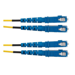 Jumper de Fibra Optica Monomodo 9/125 OS2, SC-SC Duplex, OFNR (Riser), Color Amarillo, 3 Metros