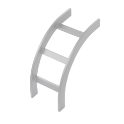 Accesorio de Escalerilla Curva Vertical (Bajada) Interior, 12 in de Ancho, de Acero, Color Blanco