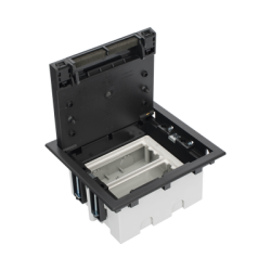 Caja Para Instalación en Piso Falso para Voz, Datos o Contactos Eléctricos / Capacidad para 2 Módulos / Espacio Embellecedor en la Tapa / Profundidad Ajustable de 90 a 120 mm (3.54 a 4.72 pulgadas) / Los Módulos se Adquieren Aparte / (SF210/14CY)