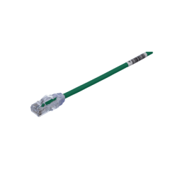 Cable de Parcheo UTP Cat6A, CM/LSZH, Diámetro Reducido (28AWG), Color Verde, 20ft