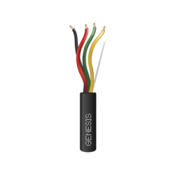 Carrete de Cable de 305 Metros (1000 Pies) / 4 x 14 AWG / Cable Direct Burial / Color Negro / Para Uso en Intemperie / Uso en Aplicaciones en Sistemas de Detección de Incendio y Sistemas de Evacuación