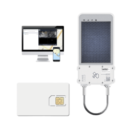 kIT Cerradura Inteligente GPS con Energía Solar / SolarGuardX 100 / Seguimiento de Activos LTE Cat-M1 / Desbloqueo por RFID BLE OTA / Impermeable IP67 / Detección de Movimiento / Batería 14400mAh / + EPCOMGPSCODE + SIM500MB2Y 