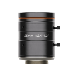 Lente FA Machine Vision / 25MP / Distorsión -0.04% / Montura C / Iris Manual / F2.4-F16 / Ø40 × 58.4 mm (1.57 × 2.3 in) / -10°C a 50°C