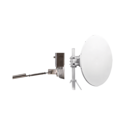 Antena direccional de Alto Rendimiento, 4 ft, Frecuencia de (4.9 a 6.1 GHz), Alto Aislamiento al Ruido, Ganancia de 35 dBi, Soporte de acero inoxidable, polaridad en 90 ° y 45 °, incluye montaje.