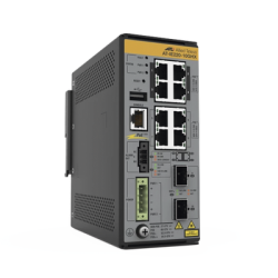 8x 10/100/1000T, 2x 1G/10G SFP+, Industrial Ethernet, Layer 2+ Switch, PoE++ (TAA)