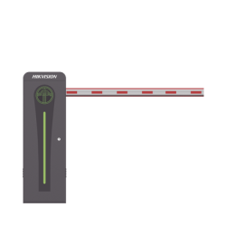 Barrera Vehicular con Brazo Iluminado Led 4 mts INCLUIDO / Derecha / Alto Desempeño / Brushless / Semáforo Rojo-Verde en Gabinete / Incluye 2 Controles Remotos