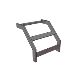 (CHCVET1X12EPK) CURVA VERTICAL EXTERIOR TUBULAR 1.5 DE PERALTE X 12 ANCHO PINTURA EPOX COLOR NEGRO, INCLUYE COPLe y tornilleria