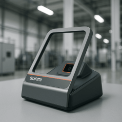 Lector de Códigos de Barras SUNMI Blink2 / 100 MP CMOS / Velocidad 0.1 segundos / Precisión Mejorada 25% / Ángulo 45° / USB Type-A y Type-C / Decodificación 1D y 2D / Diseño Bicolor