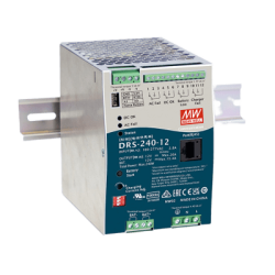 Fuente de Poder Industrial de 240W con Cargador de Baterías, salida 12Vcc, 20A, para montaje Riel Din