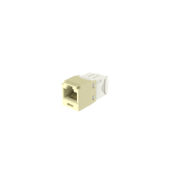 Conector Jack RJ45 Estilo TG, Mini-Com, Categoría 6, de 8 Posiciones y 8 Cables, Color Marfil