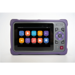 OTDR Touch para Pruebas en los Enlaces de Fibra Óptica Multimodo / Longitudes de onda  850nm y 1300nm / Función VFL 10mW / Función OPM / Función de Mapeo de cables de Red RJ45 / Recargable / Distancia de prueba de hasta 2 