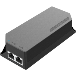 PoE Injector Grandstream 15W MultiGigabit / Compatible con IEEE 802.3af / 1x 2.5Gbps RJ45 LAN IN / 1x 2.5Gbps RJ45 LAN OUT con PoE 15.5W / 100~240VAC / 54VDC / Plug-and-Play / FCC, CE, RCM, IC