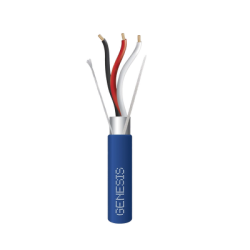 Bobina de 305 Metros (1000 Pies) de Cable 3 x 18 AWG / Plenum / BLINDADO / Tipo FPLP, CMP, CL3P / Color Azul / Para Aplicaciones en Sistemas de Seguridad, Audio, Control y otras Aplicaciones
