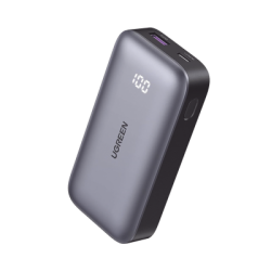 Mini Power Bank 30W  | 10 000 mAh |  2 Puertos PD3.0, USB C+A | Carga Rápida | Pantalla Digital | Compatible con iPhone 16 Pro Max/15/14, MacBook Air, iPad, Galaxy S24 Ultra, | Color Negro.